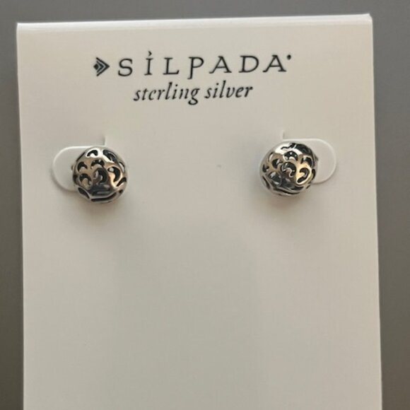 Silpada Jewelry - SILPADA P3128 Filigree Half Dome Post Earrings